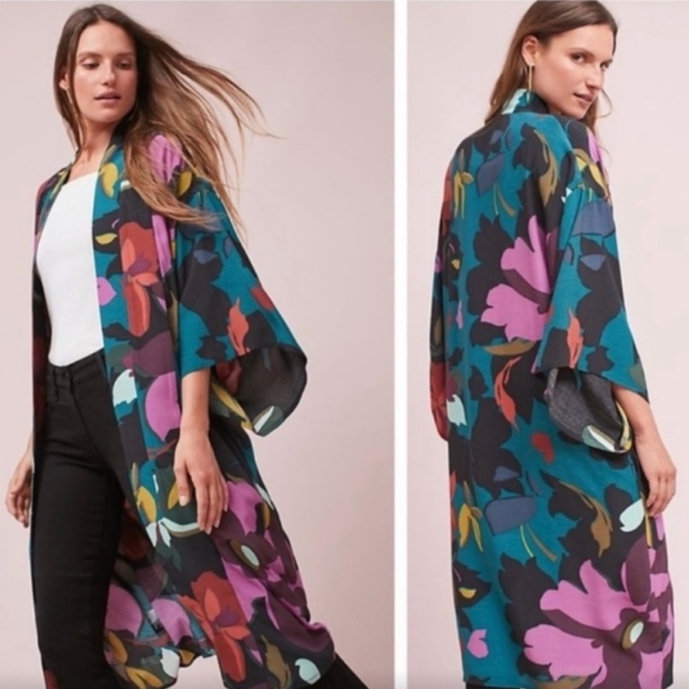 Anthropologie Maeve | Kiro Floral Kimono Duster